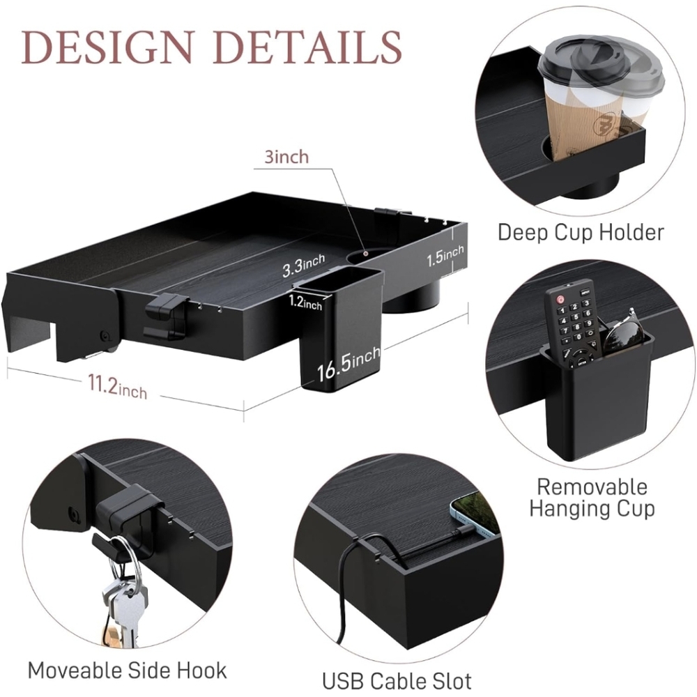 SOLEJAZZ Foldable Bedside Shelf - Picture 2 of 7